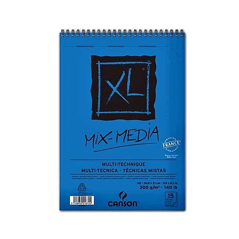 CANSON XL MİX MEDİA SPİRALLİ ÇİZİM BLOĞU A5 15 YAPRAK 300gr (200001872) - 1