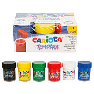 CARİOCA 40422 TEMPERA SULU BOYA SÜPER YIKANABİLİR FIRÇALI 6x25ml 6 RENK - CARİOCA