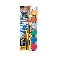 CARİOCA 40426 TEMPERA SULU BOYA SÜPER YIKANABİLİR FIRÇALI 6x25ml METALİK 6 RENK - CARİOCA