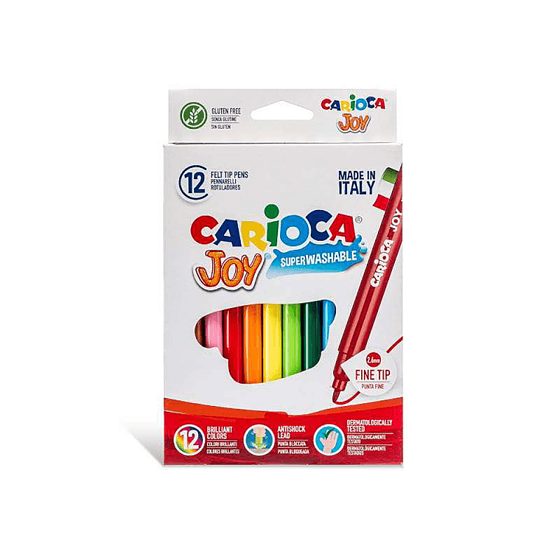 CARİOCA 40614 JOY SÜPER YIKANABİLİR KEÇELİ KALEM 12 RENK