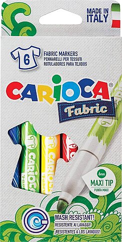 CARİOCA 40956 CROMATEX KUMAŞ BOYAMA KALEMİ 6 RENK - 1