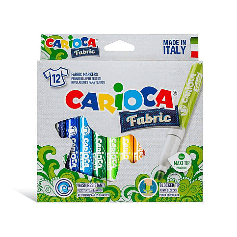 CARİOCA 40957 CROMATEX KUMAŞ BOYAMA KALEMİ 12 RENK - 1