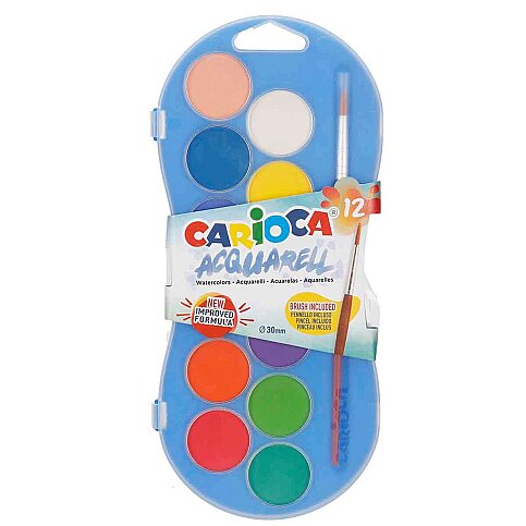 CARİOCA 42404 SULU BOYA 30mm 12 RENK - 1