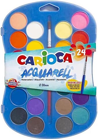 CARİOCA 42405 SULU BOYA 30mm 24 RENK+FIRÇA - 1