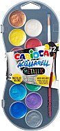 CARİOCA 42407 SULU BOYA 30mm METALİK 12 RENK - CARİOCA