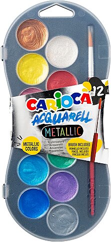 CARİOCA 42407 SULU BOYA 30mm METALİK 12 RENK - 1