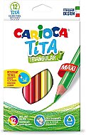 CARİOCA 42791 TİTA JUMBO ÜÇGEN KURU BOYA 12 RENK - CARİOCA