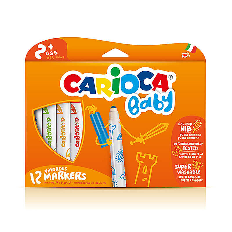 CARİOCA 42814 BABY JUMBO YIKANABİLİR KEÇELİ KALEM 12 RENK
