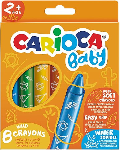 CARİOCA 42892 SÜPER CRAYONS PASTEL BOYA KALEMİ JUMBO 8 RENK - 1