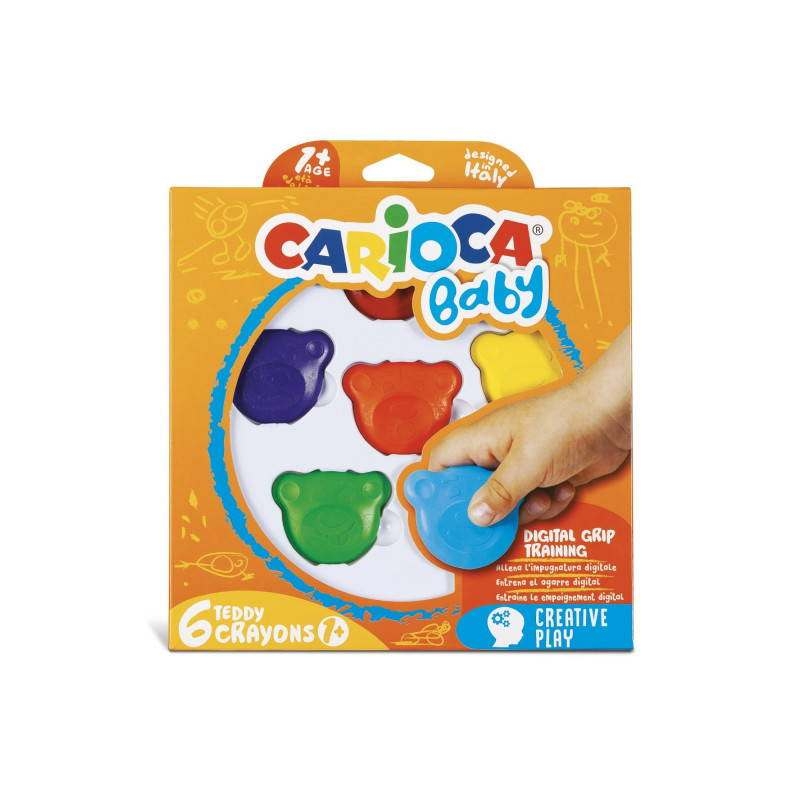 CARİOCA 42956 TEDDY BEBEK CRAYONS PASTEL BOYA 6LI