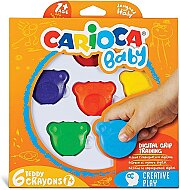 CARİOCA 42956 TEDDY BABY CRAYONS PASTEL BOYA 6 RENK - CARİOCA