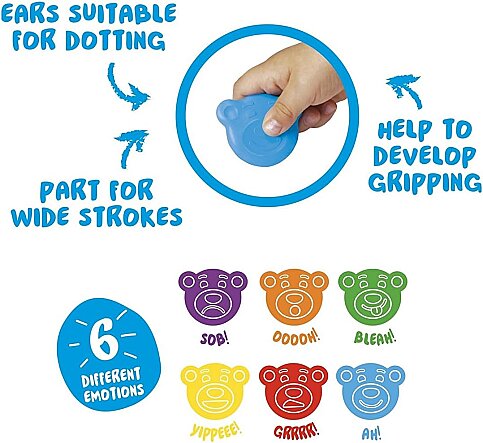 CARİOCA 42956 TEDDY BABY CRAYONS PASTEL BOYA 6 RENK - 2
