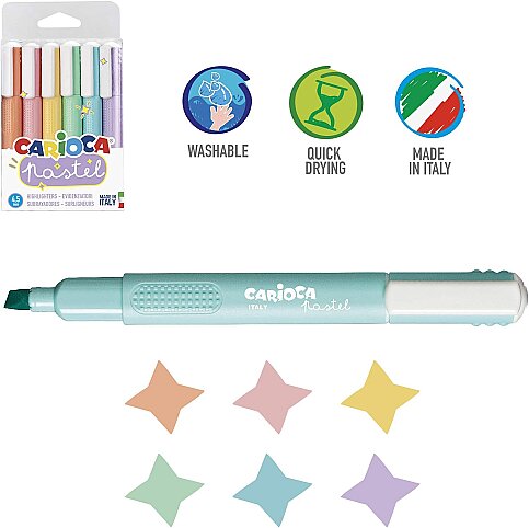 CARİOCA 43033 FOSFORLU KALEM PASTEL 6 RENK - 2