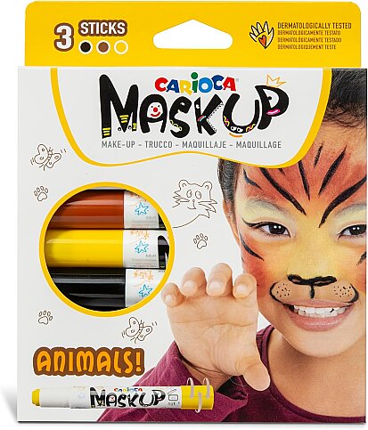 CARİOCA 43048 YÜZ BOYASI 6gr 3 RENK ANİMALS - 1