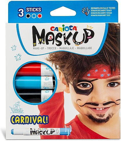 CARİOCA 43050 YÜZ BOYASI 6gr 3 RENK CARNIİVAL - 1