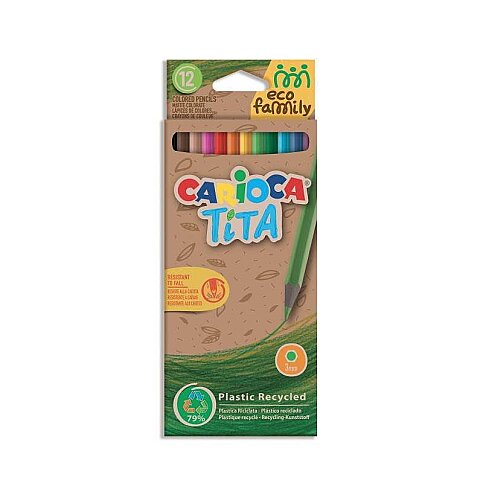 CARİOCA 43097 ECO FAMİLY TİTA KURU BOYA KALEMİ 12 RENK - 1