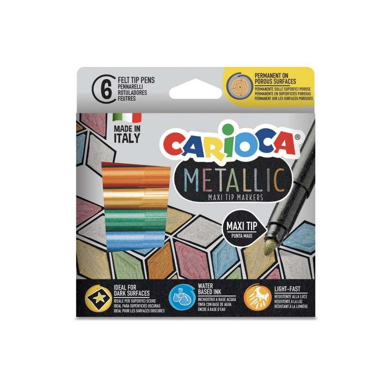 CARİOCA 43161 METALİK JUMBO KEÇELİ KALEMİ 6 RENK