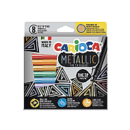CARİOCA 43162 METALİK KEÇELİ KALEMİ FİNE 8 RENK - CARİOCA