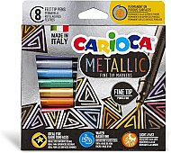 CARİOCA 43162 METALİK KEÇELİ KALEMİ FİNE 8 RENK - CARİOCA