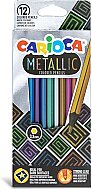 CARİOCA 43164 METALİK KURU BOYA KALEMİ 12 RENK - CARİOCA
