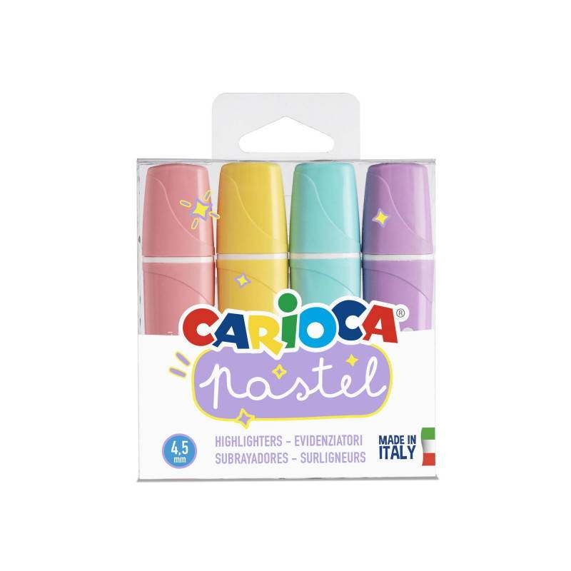 CARİOCA 43167 FOSFORLU KALEM SETİ PASTEL 4 RENK