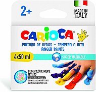 CARİOCA 43173 BABY PARMAK BOYASI 4 RENK 4x50ml SÜPER YIKANABİLİR - CARİOCA