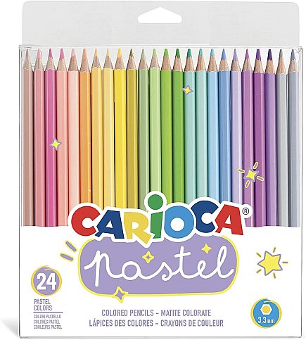CARİOCA 43310 KURU BOYA KALEMİ PASTEL 24 RENK - 1
