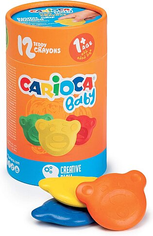 CARİOCA 43957 TEDDY BABY CRAYONS PASTEL BOYA 12 RENK - 1