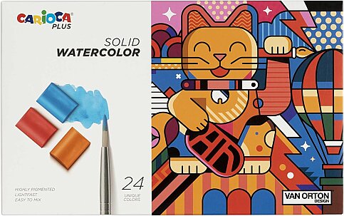 CARİOCA 45211 PLUS TABLET SULU BOYA FIRÇALI 24 RENK - 1