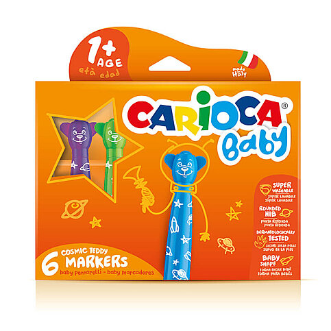 CARİOCA 42815 BABY JUMBO YIKANABİLİR KEÇELİ KALEM 6 RENK - 1