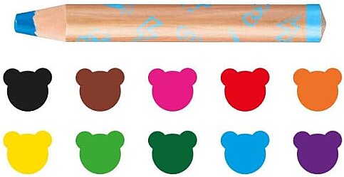 CARİOCA 42818 BABY JUMBO 3İN1 AHŞAP KURU BOYA 10 RENK - 2