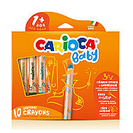 CARİOCA 42818 BABY JUMBO 3İN1 AHŞAP KURU BOYA 10 RENK - CARİOCA