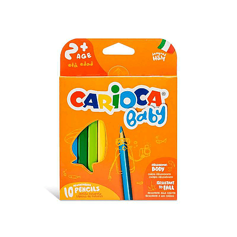 CARİOCA 42819 BABY JUMBO ÜÇGEN KURU BOYA 10 RENK - 1