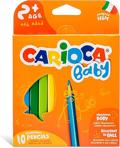 CARİOCA 42819 BABY JUMBO ÜÇGEN KURU BOYA 10 RENK - 1