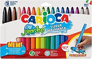 CARİOCA 40566 JUMBO SÜPER YIKANABİLİR KEÇELİ KALEM 18 RENK - CARİOCA