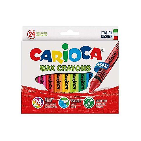 CARİOCA 42390 JUMBO YIKANABİLİR PASTEL BOYA 24 RENK - 1