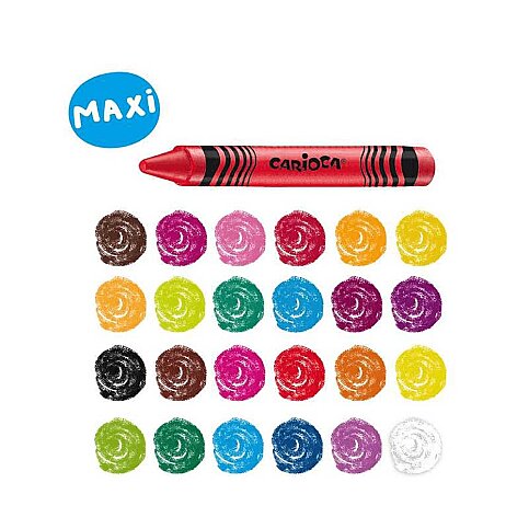CARİOCA 42390 JUMBO YIKANABİLİR PASTEL BOYA 24 RENK - 1
