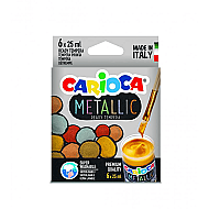 CARİOCA KO026 METALİK TEMPERA SULU BOYA YIKANABİLİR 6x25ml 6 RENK - CARİOCA