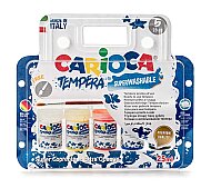 CARİOCA KO033 TEMPERA SULU BOYA SÜPER YIKANABİLİR FIRÇALI 5x2ml 5 RENK - CARİOCA