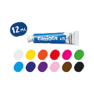 CARİOCA KO116 TEMPERA TÜP GUAJ BOYA SÜPER YIKANABİLİR 12 RENK 12x12ml - CARİOCA (1)