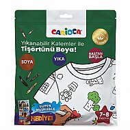 CARİOCA LN-80009 BOYANABİLİR T-SHİRT KEÇELİ KALEM HEDİYELİ (7-8 YAŞ) - CARİOCA