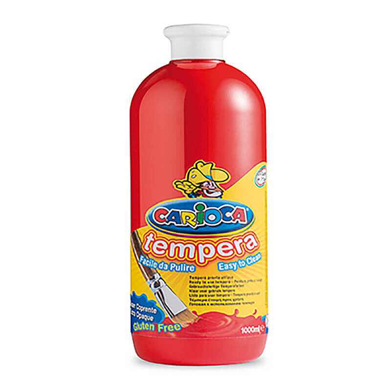 CARİOCA 40430-10 TEMPERA YIKANABİLİR BOYA KIRMIZI 1000ml