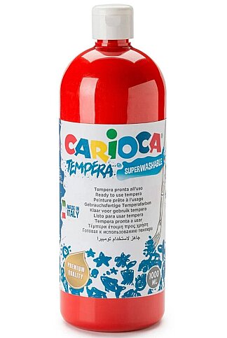 CARİOCA 40430-10 TEMPERA YIKANABİLİR BOYA KIRMIZI 1000ml - 1