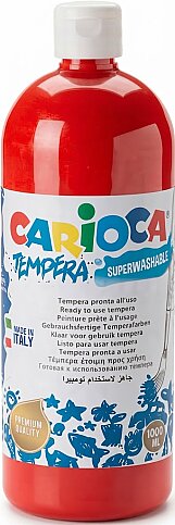 CARİOCA 40430-10 TEMPERA YIKANABİLİR BOYA KIRMIZI 1000ml - 1