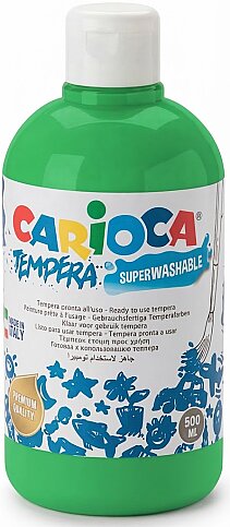 CARİOCA 40427-14 TEMPERA YIKANABİLİR BOYA YEŞİL 500ml - 1