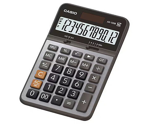 CASİO AX-120 B MASA ÜSTÜ HESAP MAKİNESİ 12 HANE METAL YÜZEY - 1