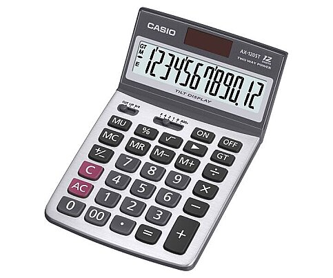 CASİO AX-120 ST MASA ÜSTÜ HESAP MAKİNESİ 12 HANE METAL YÜZEY - 1