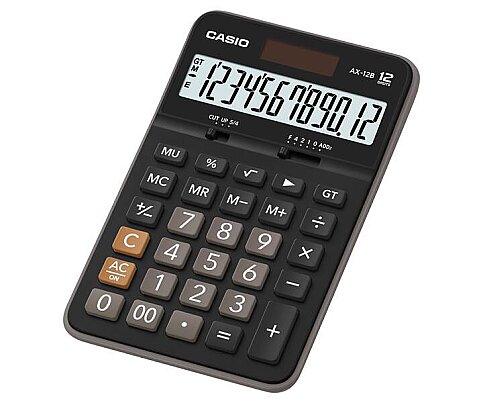 CASİO AX-12 B MASA ÜSTÜ HESAP MAKİNESİ 12 HANE SİYAH - 1