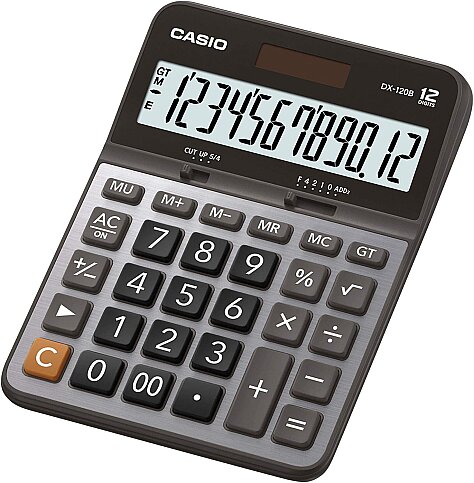 CASİO DX-120 B MASA ÜSTÜ HESAP MAKİNESİ 12 HANE METAL YÜZEY - 1