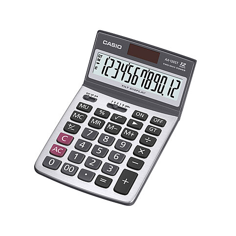 CASİO DX-120 ST MASA ÜSTÜ HESAP MAKİNESİ 12 HANE METAL YÜZEY - 1